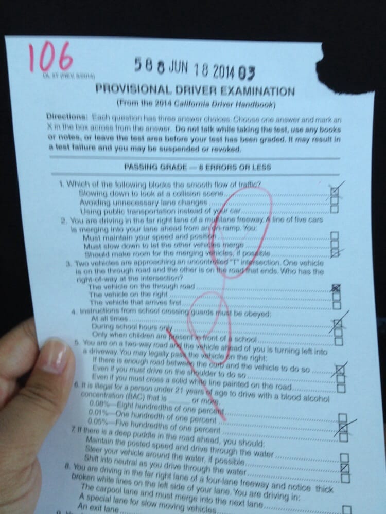cheating on drivers test